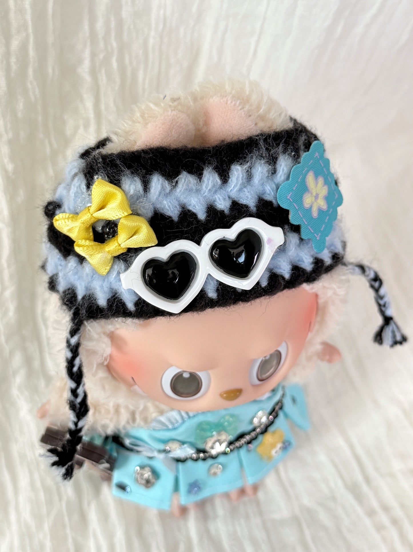 Labubu Clothes – Exclusive Rock Star Outfit with Knit Hat & Guitar (Handmade Designer Set)