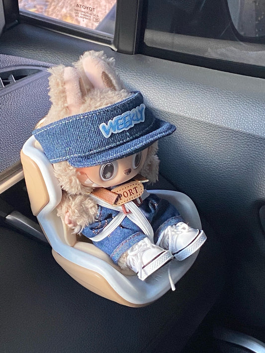 Labubu Car Seat Accessory – Doll Safety Seat for Display & Travel Photos