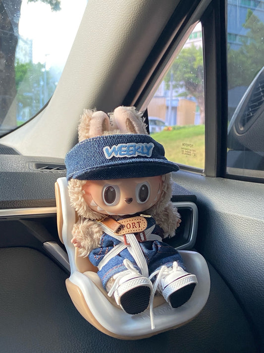 Labubu Car Seat Accessory – Doll Safety Seat for Display & Travel Photos