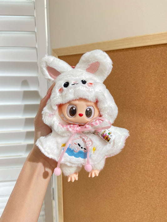Labubu Clothes | Handmade Bunny Hoodie Winter Outfit – Limited Edition Doll Set