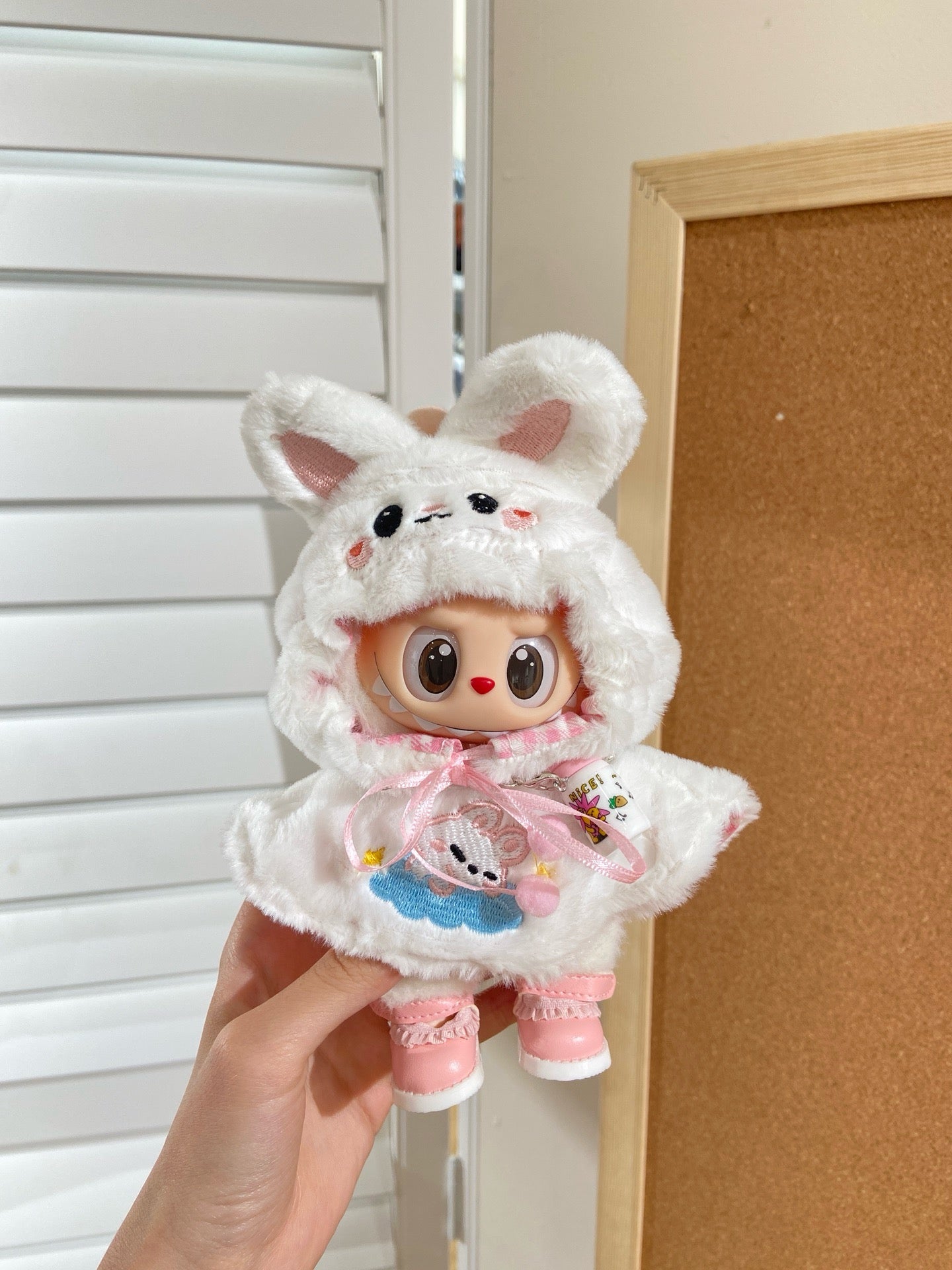 Labubu Clothes | Handmade Bunny Hoodie Winter Outfit – Limited Edition Doll Set