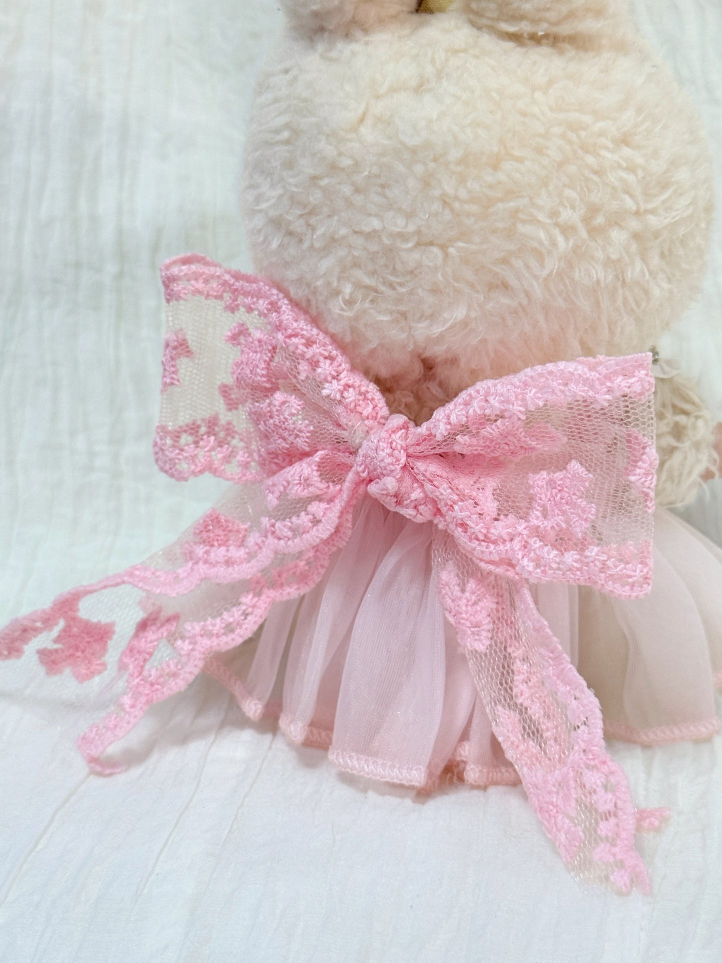 Labubu Clothes – Exclusive Heavy Lace Sweetheart Dress Set (Handmade Designer Look)