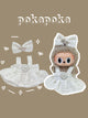 Labubu Clothes | Elegant White Tweed Doll Dress Set (Handmade)