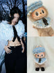 Labubu Clothes – Elegant Blue Outfit with Pearl Accents (Jennie Vibes, Handmade Limited)